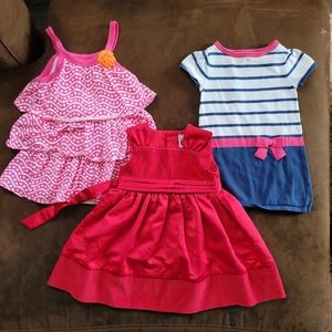 3 PCS baby girl dresses - 18 MOS